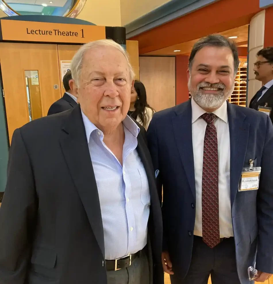 With Dr Yusuf Hamied, Scientist & chairman of Cipla Pharmaceutical