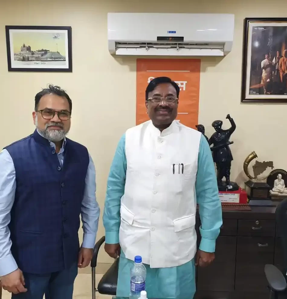 With Senior Minister of Maharashtra