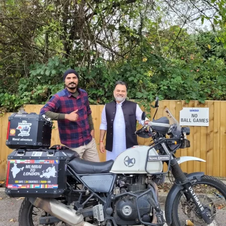 With Indian biker travelled across Asia, Europe and Africa