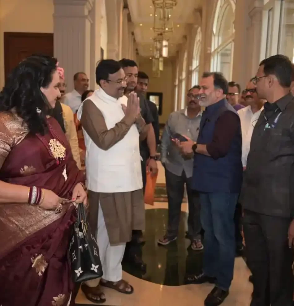 With Senior Minister, Maharashtra