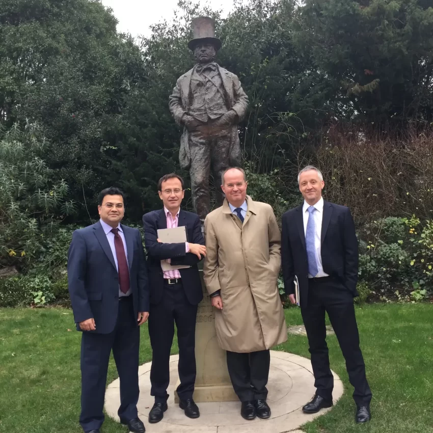 With Vice Chancellor of Brunel University